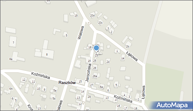 Raszków, Jarocińska, 23, mapa Raszków