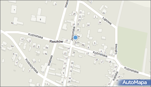 Raszków, Jarocińska, 27, mapa Raszków