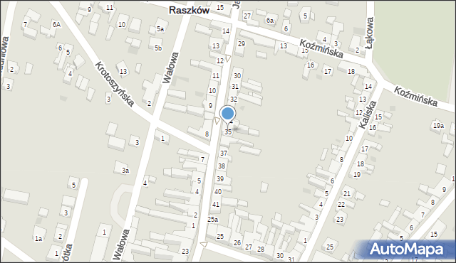 Raszków, Jarocińska, 35, mapa Raszków