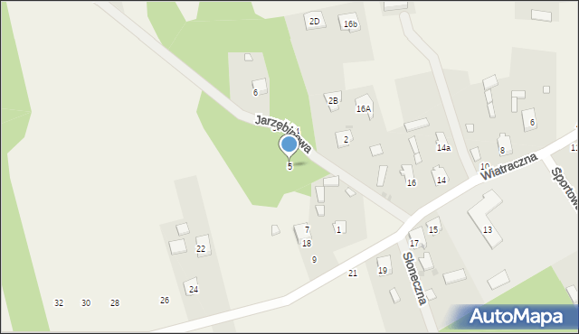 Regut, Jarzębinowa, 5, mapa Regut