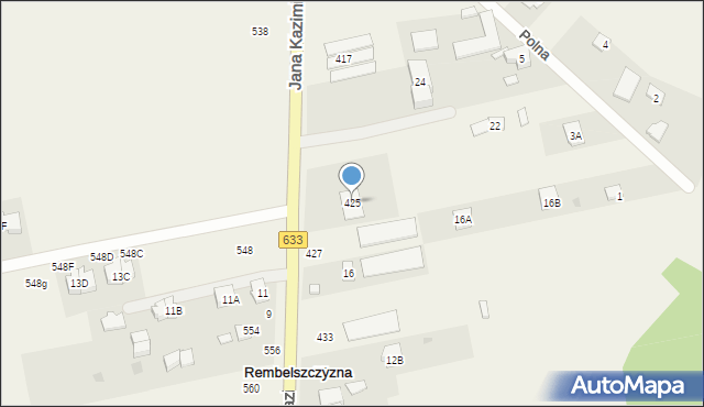 Rembelszczyzna, Jana Kazimierza, 425, mapa Rembelszczyzna