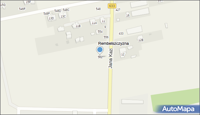 Rembelszczyzna, Jana Kazimierza, 562, mapa Rembelszczyzna