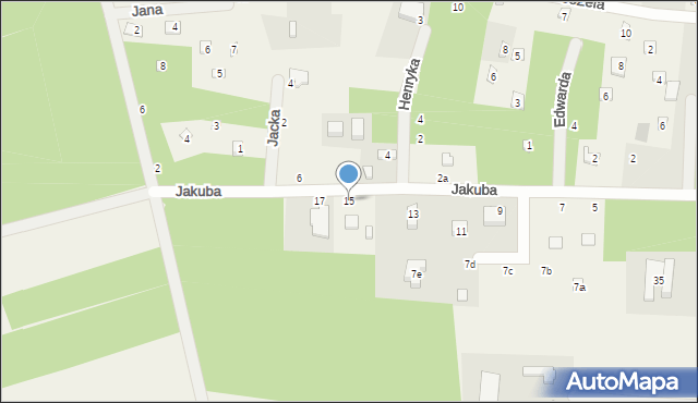 Rosanów, Jakuba, 15, mapa Rosanów