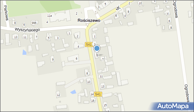 Rościszewo, Jana Pawła II, 5, mapa Rościszewo