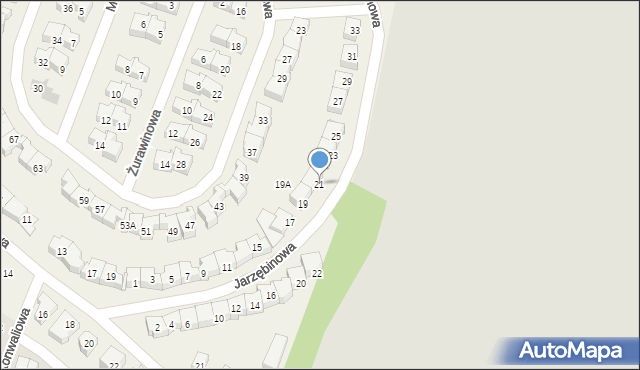 Rotmanka, Jarzębinowa, 21, mapa Rotmanka