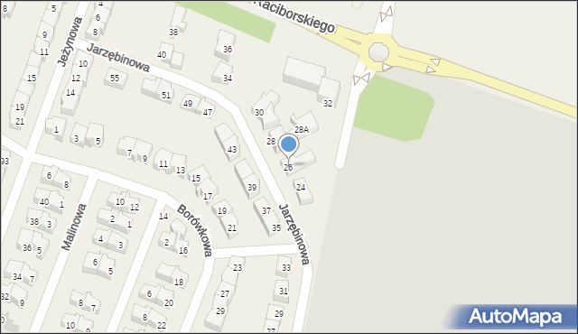 Rotmanka, Jarzębinowa, 26, mapa Rotmanka