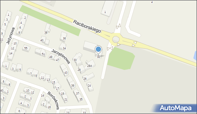 Rotmanka, Jarzębinowa, 32, mapa Rotmanka