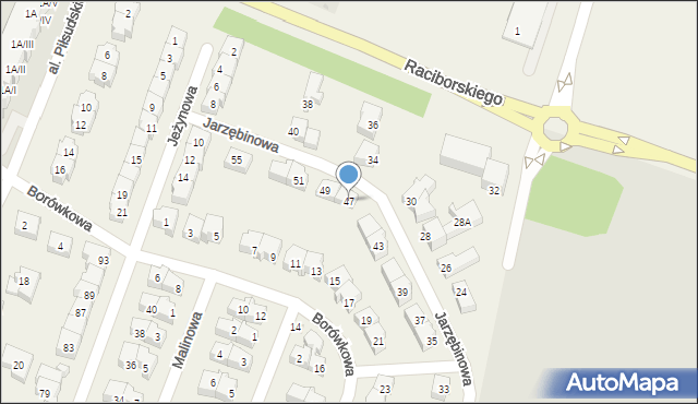 Rotmanka, Jarzębinowa, 47, mapa Rotmanka