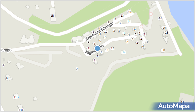 Różan, Jagiellonów, 6, mapa Różan