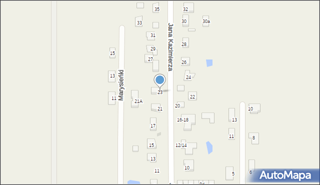 Ruda-Bugaj, Jana Kazimierza, 23, mapa Ruda-Bugaj