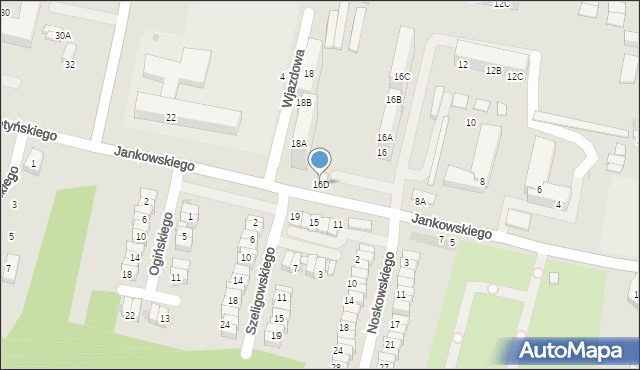 Ruda Śląska, Jankowskiego Alojzego, 16D, mapa Rudy Śląskiej