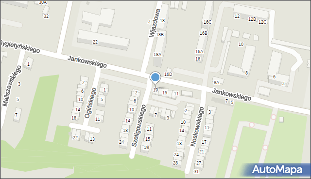 Ruda Śląska, Jankowskiego Alojzego, 19, mapa Rudy Śląskiej