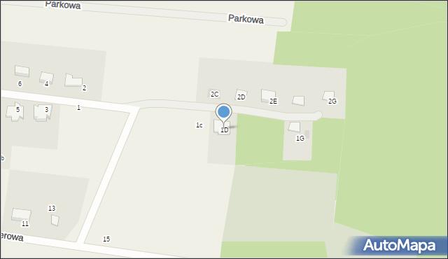 Rurzyca, Jaśminowa, 1D, mapa Rurzyca