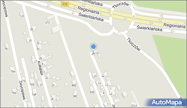 Rybnik, Jagiellońska, 20, mapa Rybnika