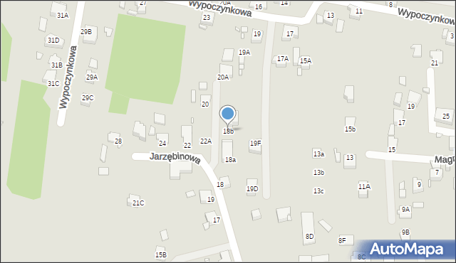 Rybnik, Jarzębinowa, 18b, mapa Rybnika