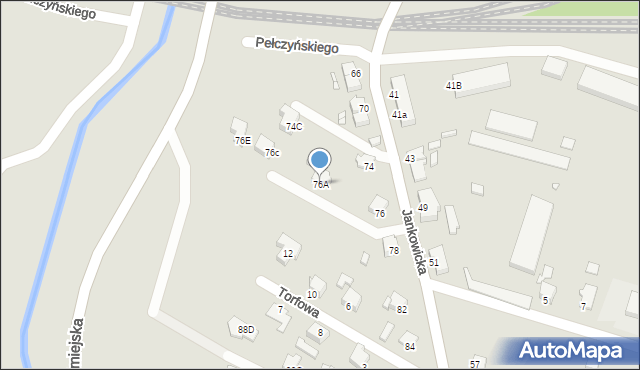 Rybnik, Jankowicka, 76A, mapa Rybnika