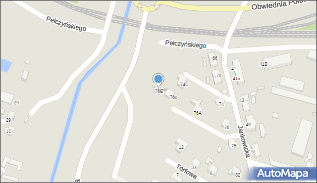 Rybnik, Jankowicka, 76E, mapa Rybnika