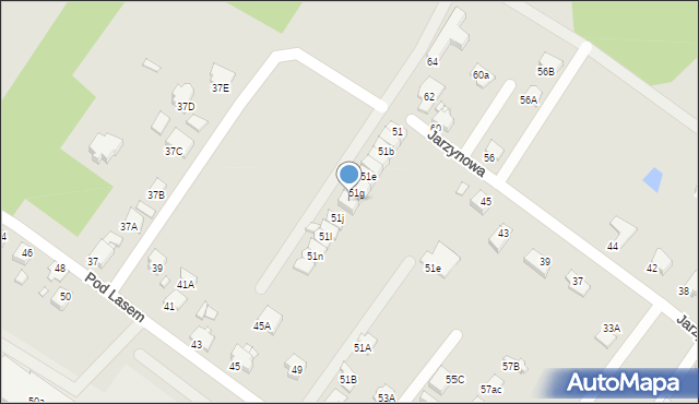 Rybnik, Jarzynowa, 51h, mapa Rybnika