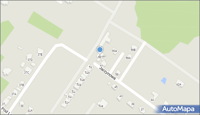 Rybnik, Jarzynowa, 62, mapa Rybnika