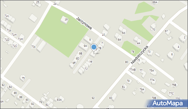 Rybnik, Jarzynowa, 7E, mapa Rybnika