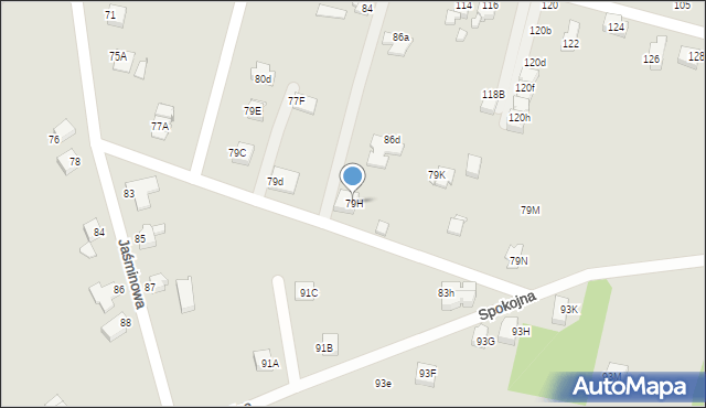 Rybnik, Jaśminowa, 79H, mapa Rybnika