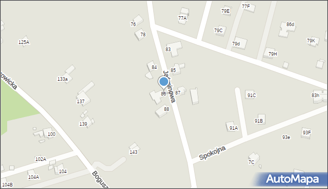 Rybnik, Jaśminowa, 86, mapa Rybnika