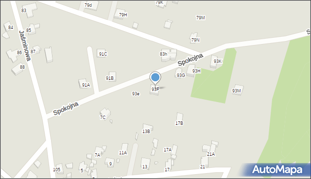 Rybnik, Jaśminowa, 93F, mapa Rybnika