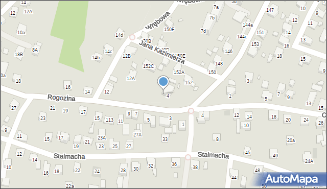 Rybnik, Jana Kazimierza, 6, mapa Rybnika