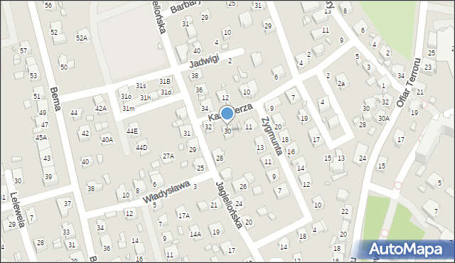 Rydułtowy, Jagiellońska, 30, mapa Rydułtowy