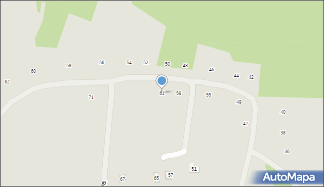 Ryglice, Jastruna, 61, mapa Ryglice