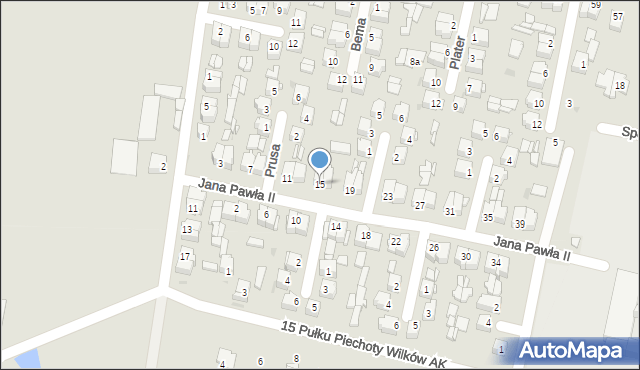 Ryki, Jana Pawła II, 15, mapa Ryki