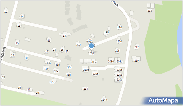 Rzeszów, Jarowa, 204, mapa Rzeszów