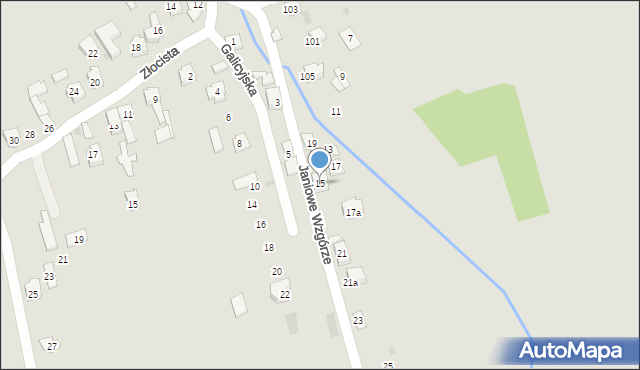 Rzeszów, Janiowe Wzgórze, 15, mapa Rzeszów