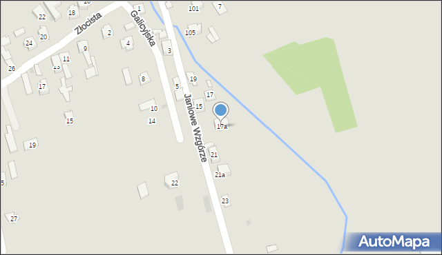 Rzeszów, Janiowe Wzgórze, 17a, mapa Rzeszów