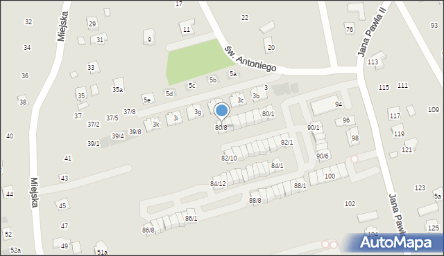 Rzeszów, Jana Pawła II, 80/8, mapa Rzeszów