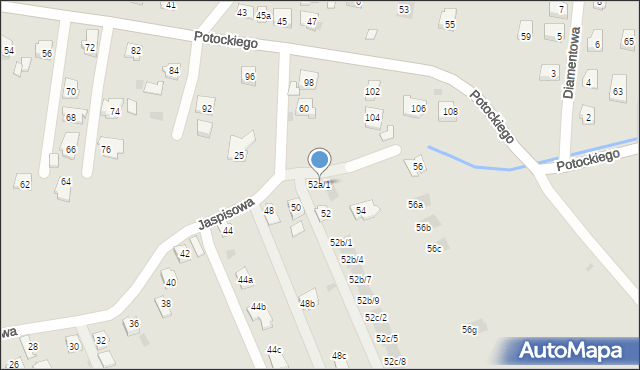 Rzeszów, Jaspisowa, 52a/1, mapa Rzeszów