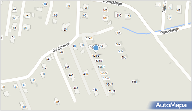 Rzeszów, Jaspisowa, 52b/1, mapa Rzeszów