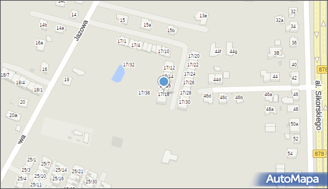 Rzeszów, Jazowa, 17/18, mapa Rzeszów