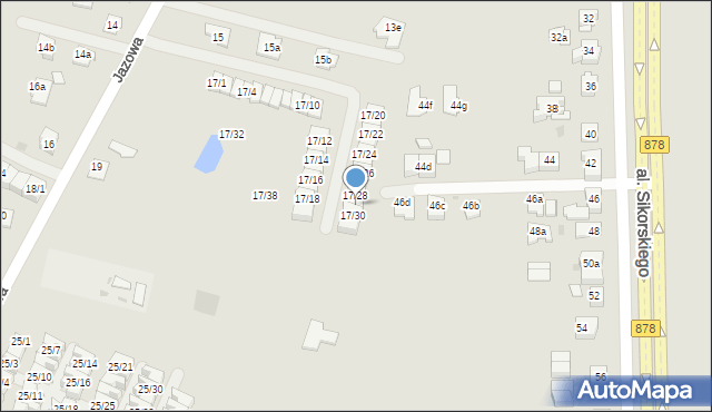 Rzeszów, Jazowa, 17/29, mapa Rzeszów