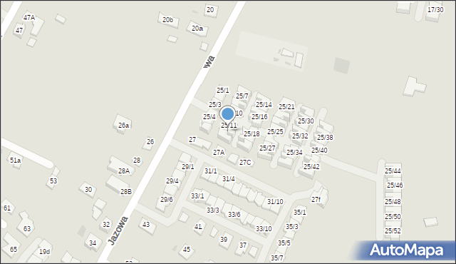 Rzeszów, Jazowa, 25/12, mapa Rzeszów