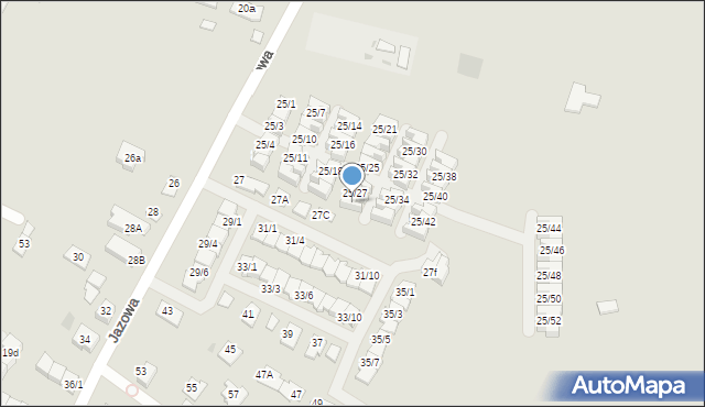 Rzeszów, Jazowa, 25/28, mapa Rzeszów