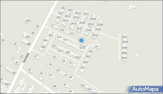 Rzeszów, Jazowa, 31/9, mapa Rzeszów