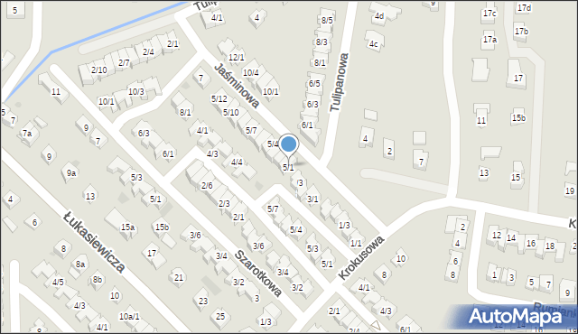 Rzeszów, Jaśminowa, 5/1, mapa Rzeszów