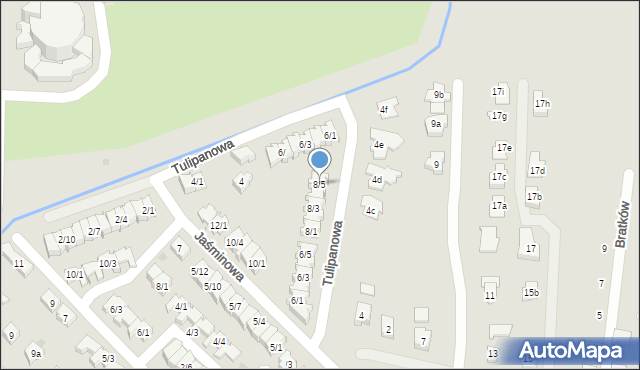 Rzeszów, Jaśminowa, 8/5, mapa Rzeszów