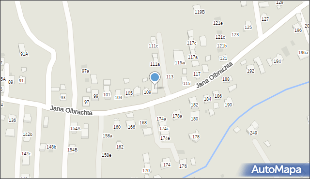 Rzeszów, Jana Olbrachta, 111, mapa Rzeszów