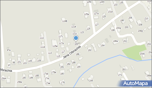 Rzeszów, Jana Olbrachta, 121, mapa Rzeszów