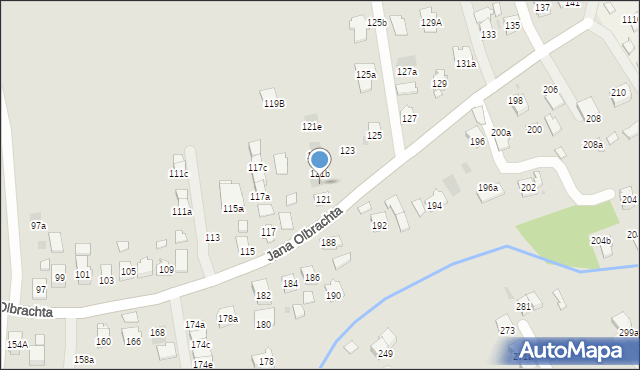 Rzeszów, Jana Olbrachta, 121a, mapa Rzeszów