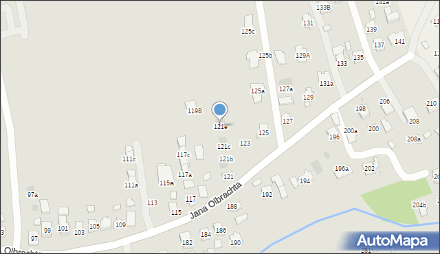 Rzeszów, Jana Olbrachta, 121e, mapa Rzeszów