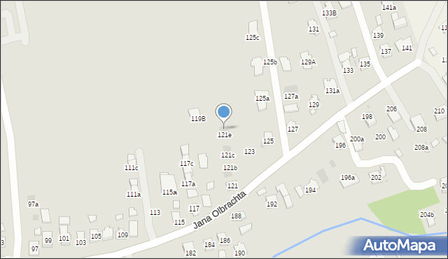 Rzeszów, Jana Olbrachta, 121f, mapa Rzeszów