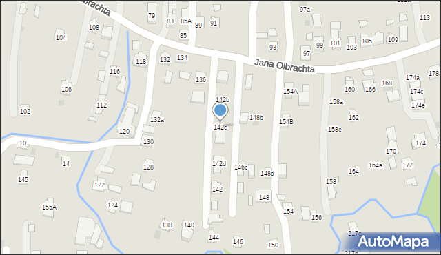 Rzeszów, Jana Olbrachta, 142c, mapa Rzeszów